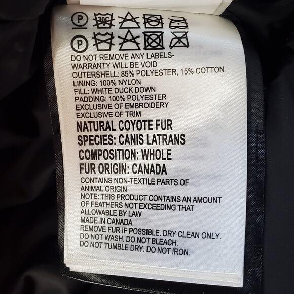 Canada Goose Kensington Parka Down Jacket Black Hooded 2506LA Size Small - Picture 13 of 15